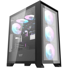 Darkflash Computer case Darkflash DRX70 GLASS + 4 RGB fans (black)