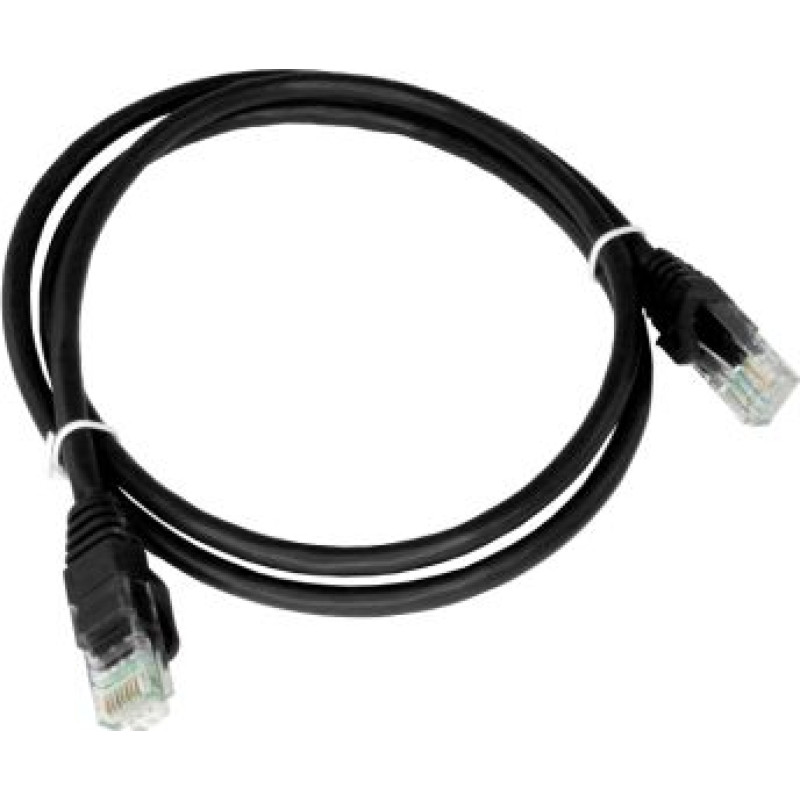 Alantec Patch-cord U/UTP cat.5e PVC 0.25m black ALANTEC