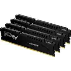 Kingston FURY DDR5 - 128GB -5200 - CL - 40 (4x 32 GB) Quad-Kit, RAM (black, KF552C40BBK4-128, Fury Beast, INTEL XMP)