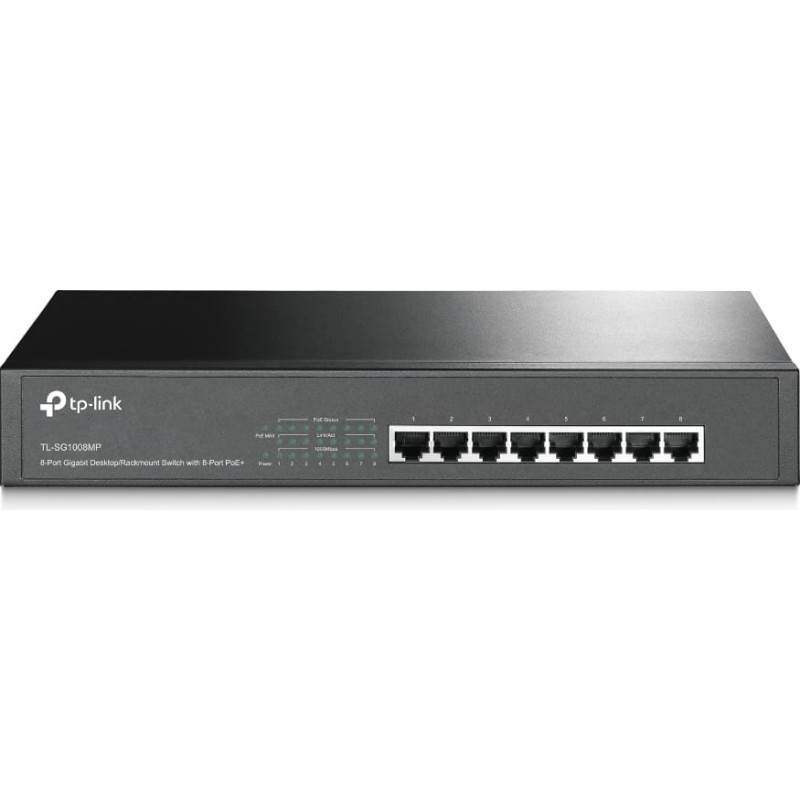 Tp-Link Switch|TP-LINK|TL-SG1008MP|Desktop/pedestal|Rack|PoE+ ports 8|TL-SG1008MP