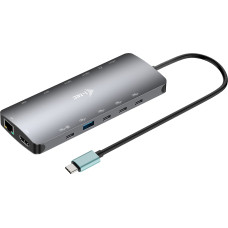 I-Tec Metal C31NANOTRIPLEDOCKPD dokstacija Vadu USB 3.2 Gen 1 (3.1 Gen 1) Type-C Pelēks