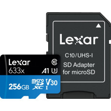 Lexar MEMORY MICRO SDXC 256GB UHS-I/W/ADAPTER LSDMI256BB633A LEXAR