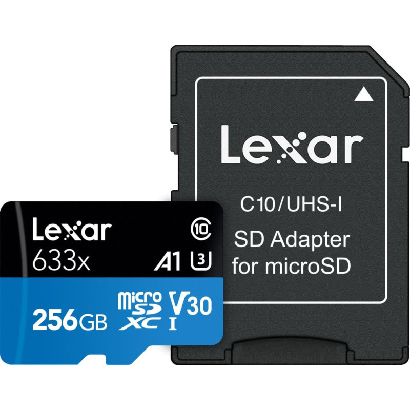 Lexar MEMORY MICRO SDXC 256GB UHS-I/W/ADAPTER LSDMI256BB633A LEXAR