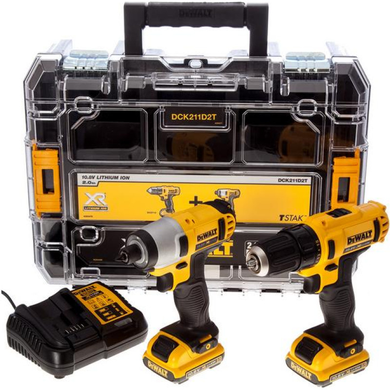 Dewalt ZESTAW COMBO 10,8V DCK211D2T (DCD710+DCF815) 2x2,0Ah TSTAK V