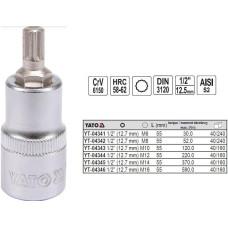 Yato KLUCZ TRZPIENIOWY SPLINE 1/2