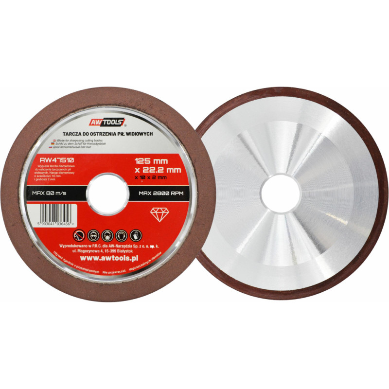 Awtools AW DIAMOND GRINDING WHEEL 125mm/ SHARPENING TCT SAW BLADES