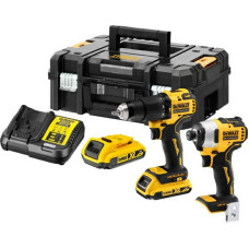 Dewalt ZESTAW COMBO 18V 2x2,0Ah WKRĘTARKA UDAROWA DCD709 + ZAKRĘTARKA DCF809 DCK2062D2T