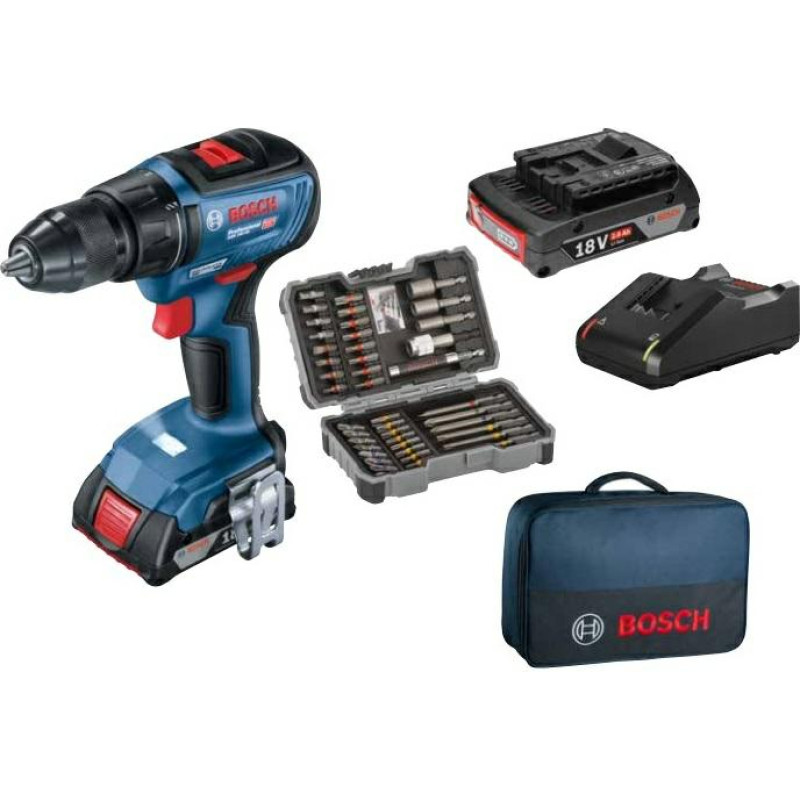 Bosch WKRĘTARKA GSR 18V-50 2x2,0Ah 50/24Nm BL +43 ACC TORBA