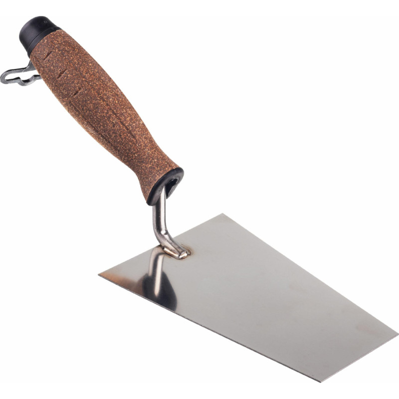 Awtools AW STAINLESS STEEL TRAPEZOID BUCKET TROWEL 130mm/ CORK HANDLE