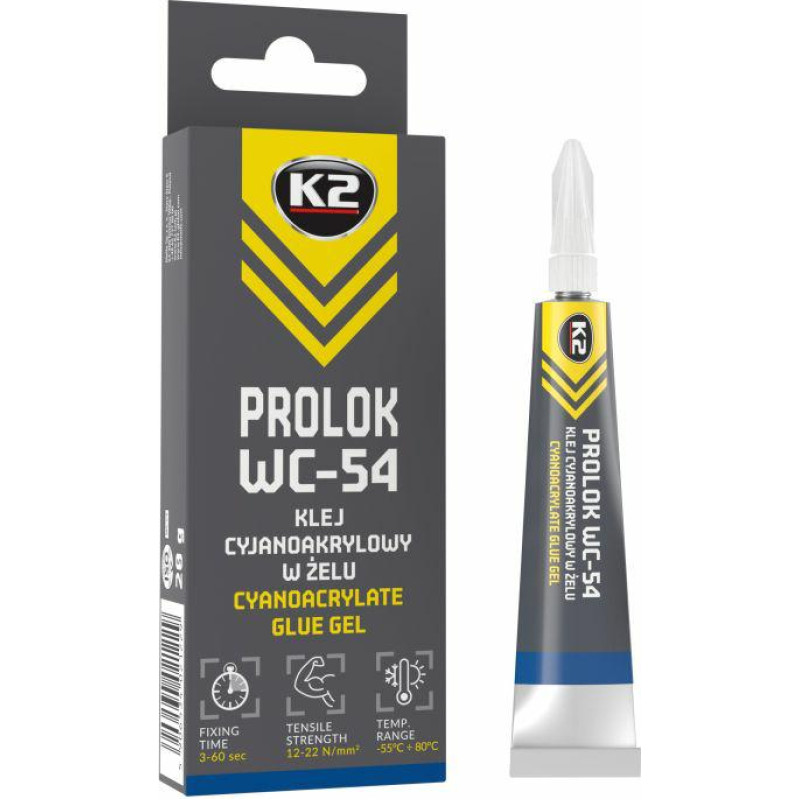 K2 PROLOK WC-54 ŻELOWY KLEJ CYJANOAKRYLOWY 20g