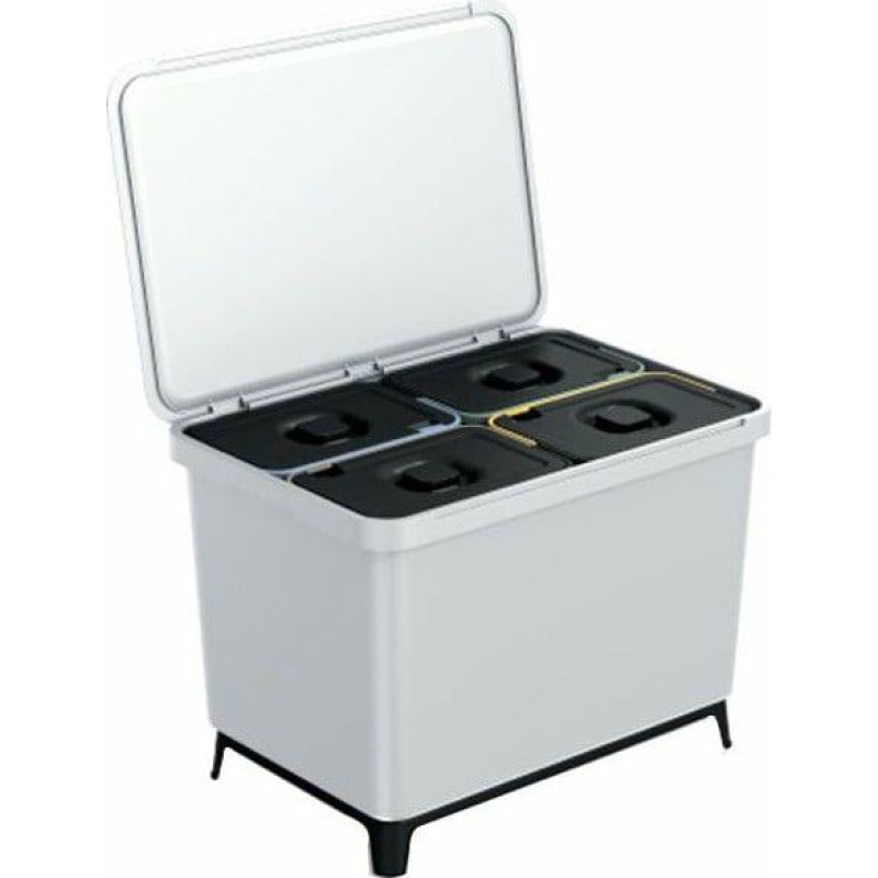 Prosperplast KEDEN KOSZ NA ŚMIECI SYSTEMA 4x10 L - POPIELATY