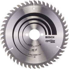 Bosch Circular Saw Blade Optiline Wood 190 x 30 48D