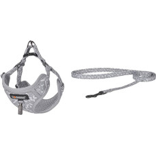 Dogness Cat set Dogness harness and leash (Light Grey)