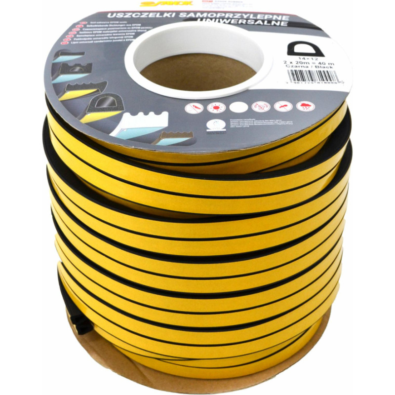 Stomil USZCZELKA DGP 14x12 CZARNA D 40mb