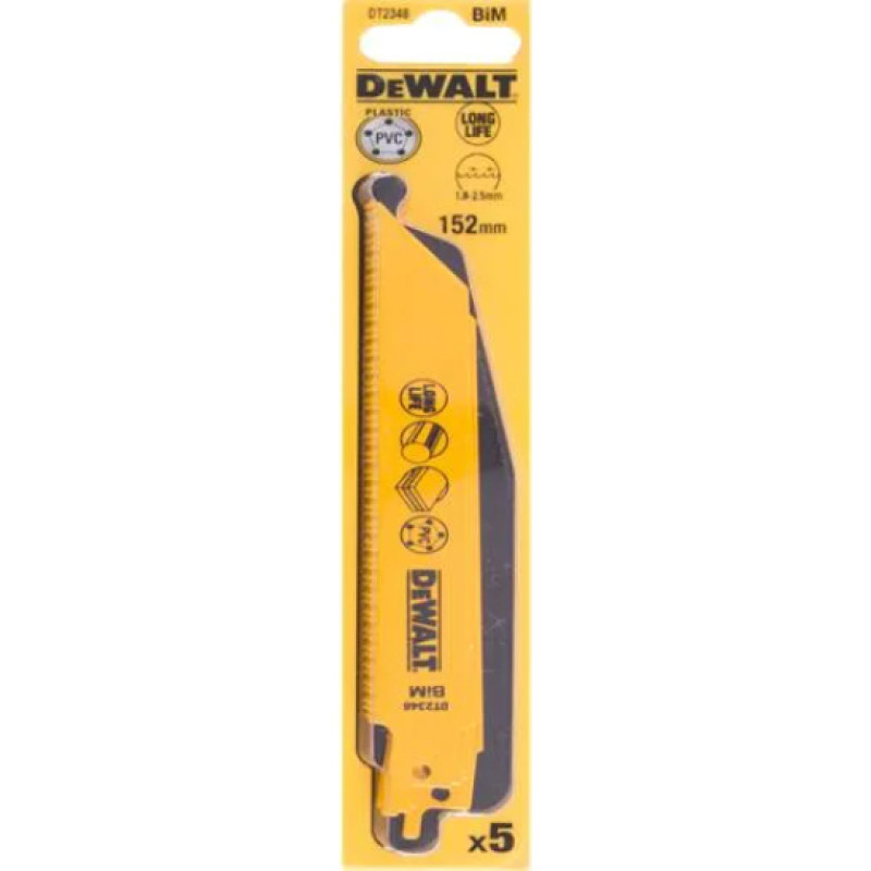 Dewalt BRZE.SZABL. 152x1,8-2,5mm /5szt. UNIWERSALNY