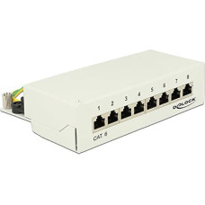 Delock Patchpanel 8 Port Cat.6 gray - Network Desktop