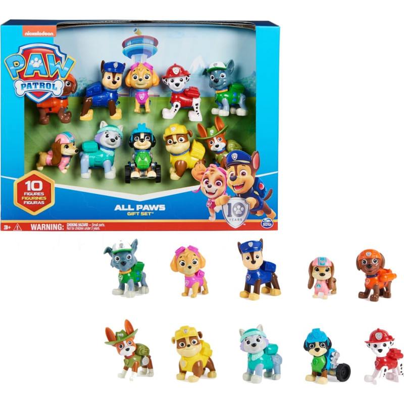 Spinmaster Spin Master PAW Patrol - Action Pack Pups Gift Set, Toy Figure (10 Dog Figures)