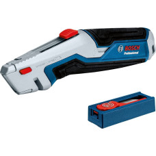 Bosch universal knife and blade set 63 x 19mm, carpet knife (blue/grey, incl. 13 blades)