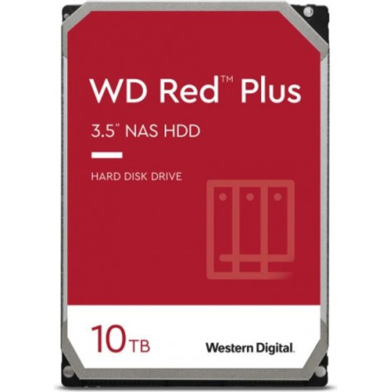 Western Digital HDD|WESTERN DIGITAL|Red Plus|10TB|SATA 3.0|256 MB|7200 rpm|3,5