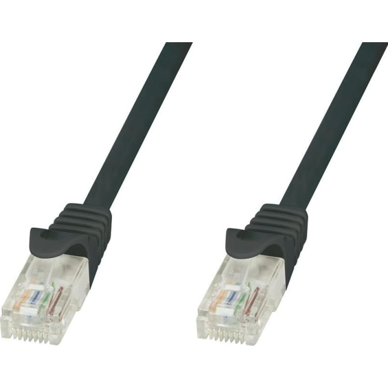 Techly ICOC CCA5U-005-BKT tīkla kabelis Melns 0,5 m Cat5e U/UTP (UTP)