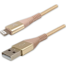 Logo USB cable Logo USB-A - Lightning 1 m Gold