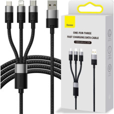Baseus USB cable Baseus USB-A - microUSB + Lightning 1.2 m Black (BSU3937)