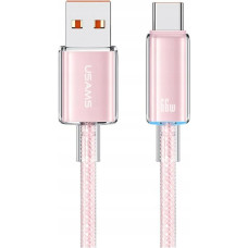 Usams Kabel USAMS Cloud Series US-SJ658 6A     USB-A do USB-C 1,2m r&oacute;żowy
