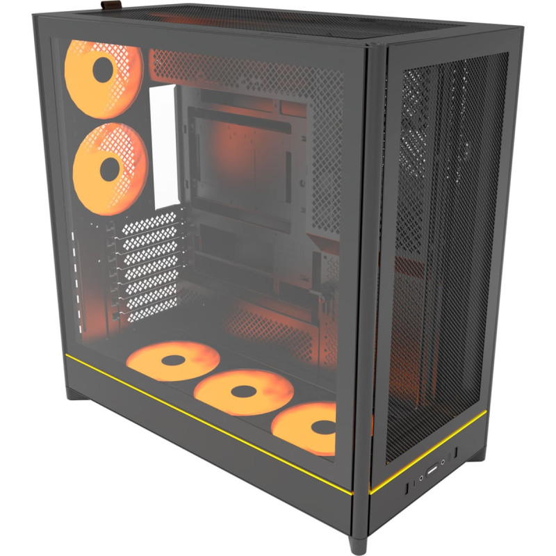 Montech Case|MONTECH|HS01 PRO|MidiTower|Case product features Removeable HDD basket/Transparent panel|Not included|ATX|MicroATX|MiniITX|Colour Black|HS01PRO(B)