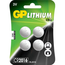 Gp Batteries 1x4 GP CR2016 Lithium Cell