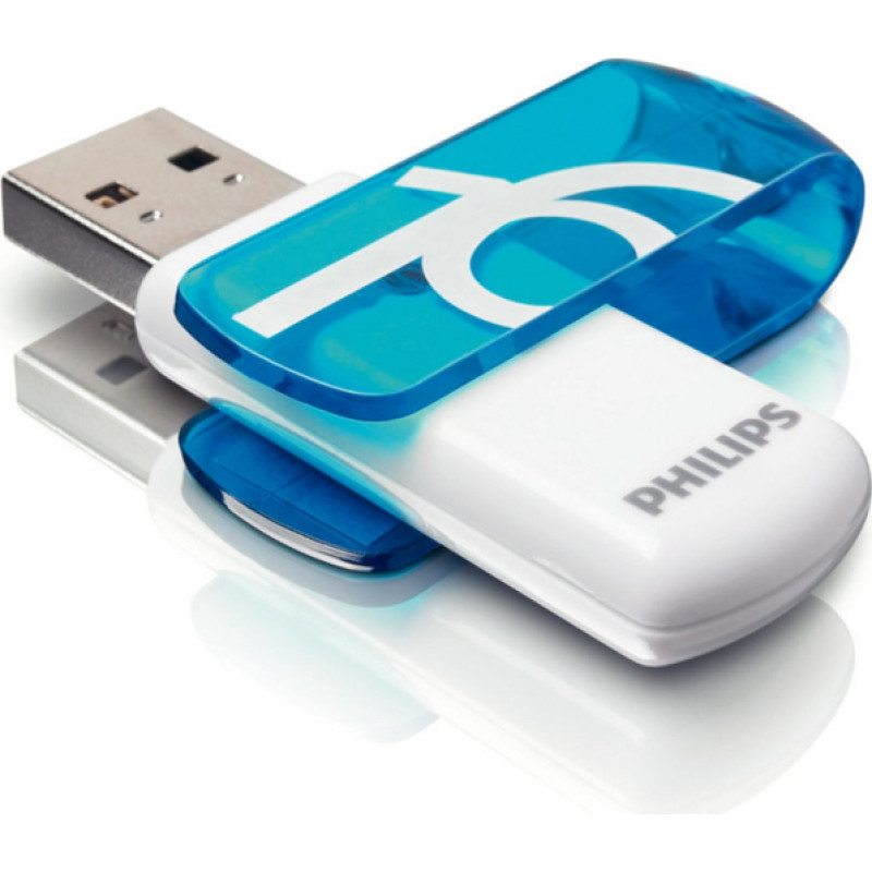 Philips FM16FD05B/00 USB zibatmiņa 16 GB USB Type-A 2.0 Zils, Balts