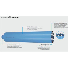 Bosch diamond wet drill bit ř132x450mm, 1 1/4 