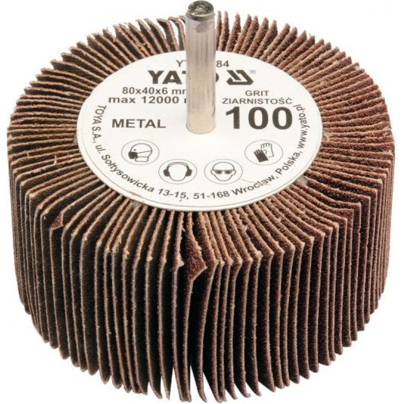 Yato ŚCIERNICA LISTKOWA TRZPIENIOWA 80 x 40 x 6mm P120