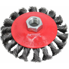 Awtools AW TWISTED WIRE BEVEL BRUSH 100mm M14