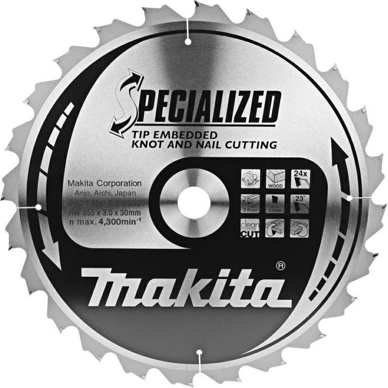 Makita PIŁA TARCZOWA DO DREWNA 355x30 24z SPECJALIZED >>>B-33087