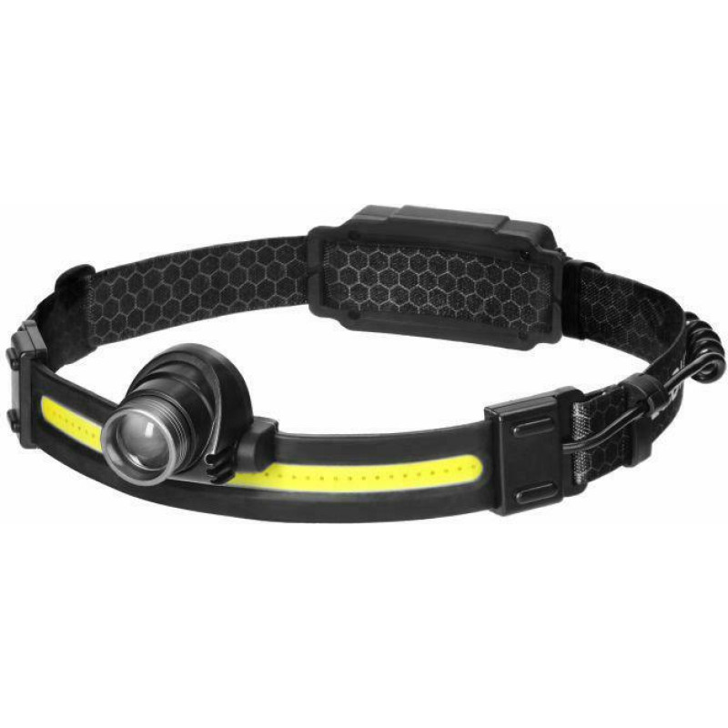 Orno LATARKA CZOŁOWA LED COB 3W + LED CREE 10W AKUM. 1200mAh