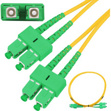 Extralink SC/APC-SC/APC | Patchcord | Single Mode, Duplex, G652D, PVC, 3mm, 2m