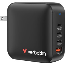 Verbatim Mini GaN Charger 165W 3xUSB-C 1xUSB-A US/EU/UK A.32216