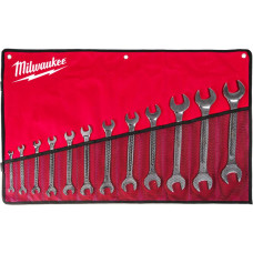 Milwaukee KLUCZ DWUSTRONNIE PŁASKI ZESTAW 12szt.