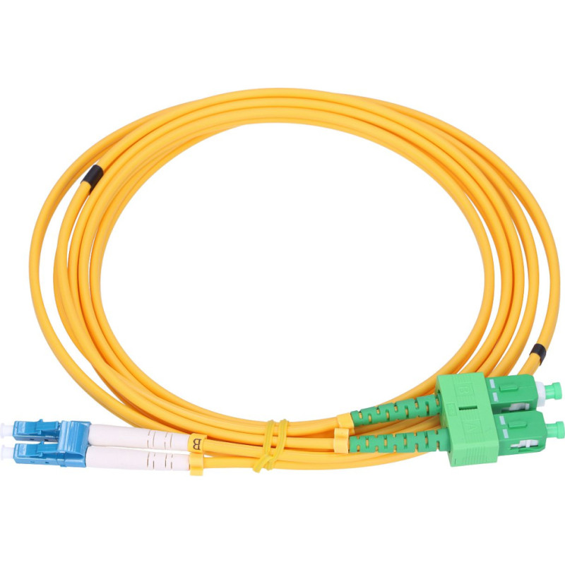 Extralink LC/UPC-SC/APC | Patchcord | Single mode, Duplex, G657A, 3mm, 1m