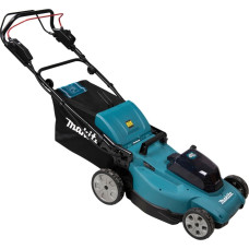 Makita cordless lawnmower DLM481CT2, 36Volt (2x18Volt) (blue/black, 2x Li-ion battery 5.0Ah, with wheel drive)