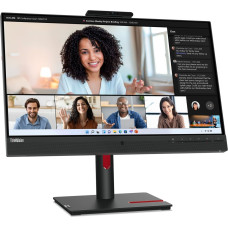 Lenovo ThinkVision T24mv-30, LED monitor - 23.8 - black, Full HD, IPS, HDMI, DisplayPort, USB-C, Pivot, webcam