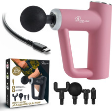 Extralink Massage Gun Mini Pink | Massage Gun | 4 interchangeable tips