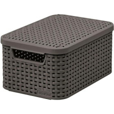 Curver/Keter CURVER KOSZYK S Z POKRYWĄ 6L  /CIEMNY SZARY