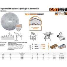 CMT PIŁA UNIWERSALNA CHROMOWANA HM D=300 F=30 Z=96 K=3,2/2,2