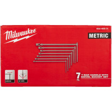 Milwaukee KLUCZ NASADOWY Z PRZEGUBEM TYP T ZESTAW 7szt.