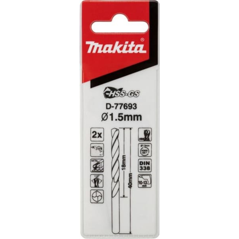 Makita Metallbohrer HSS-GS 1,5x40mm