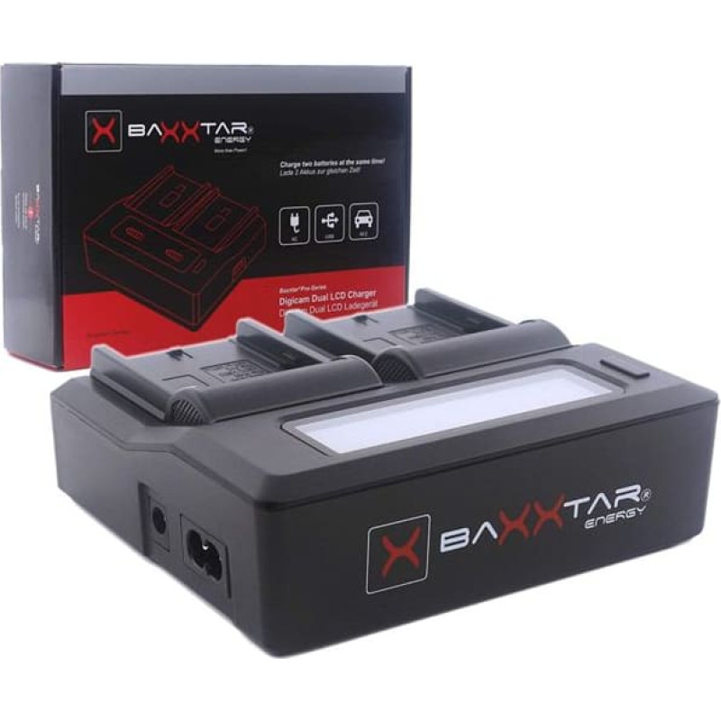 Baxxtar Pro Ladegerät LCD Dual für NP-F550/F930