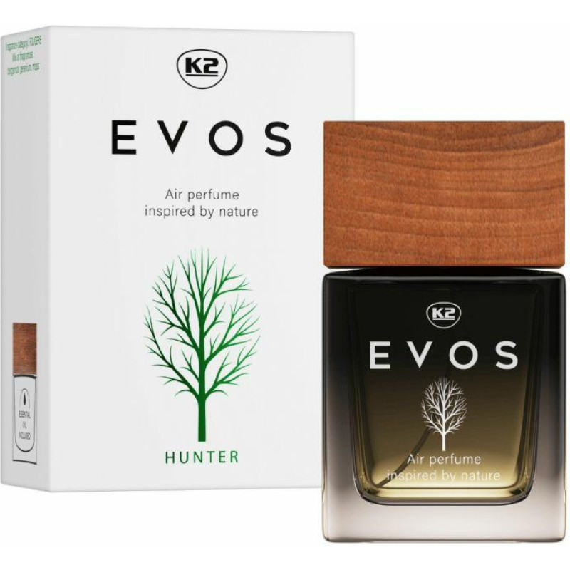 K2 EVOS HUNTER  PERFUMY 50ML PERFUMY DO SAMOCHODU 50ML