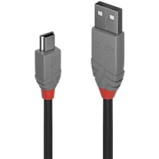 Lindy CABLE USB2 A TO MINI-B 5M/ANTHRA 36725 LINDY