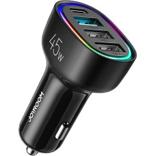 Joyroom Car charger Joyroom JR-CL09, 4-port, 1x USB-C PD, 1x QC3.0 USB, 2x USB (black)